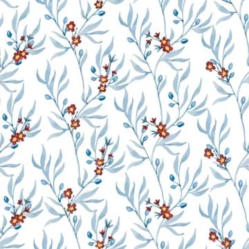 Vector watercolor floral pattern Stock-Illustration