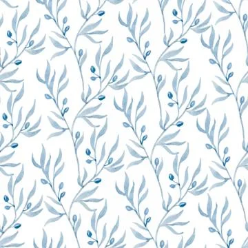 Vector watercolor floral pattern Stock Illustration