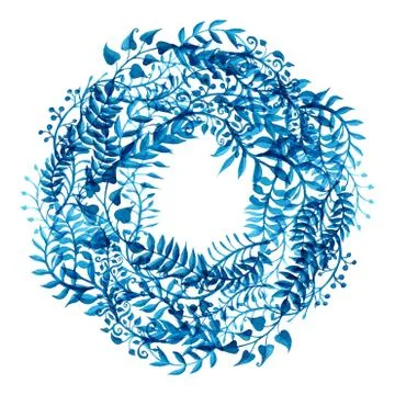 Vector watercolor frame. Stock Illustration