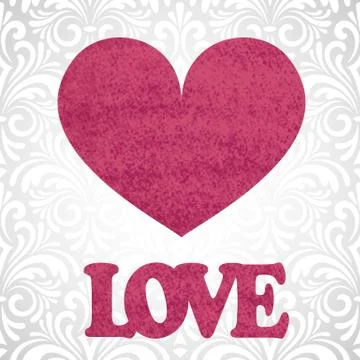Vector watercolor heart Illustrazione stock