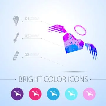 Vector watercolor icon Stock Illustration