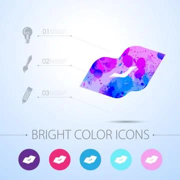 Vector watercolor icon Stock Illustration