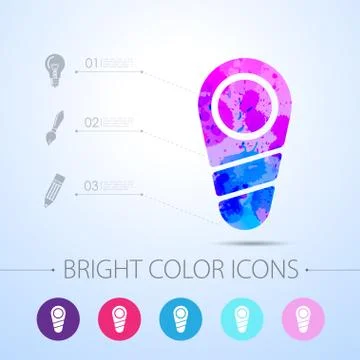 Vector watercolor icon Illustrazione stock