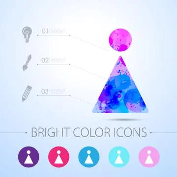 Vector watercolor icon Stock Illustration
