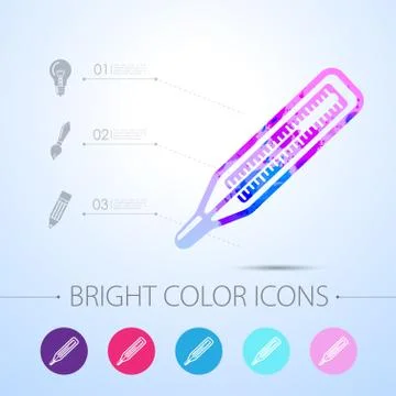 Vector watercolor icon Stock Illustration