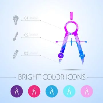 Vector watercolor icon Illustrazione stock