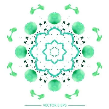 Vector watercolor mandala Stock Illustration