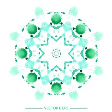 Vector watercolor mandala Stock Illustration