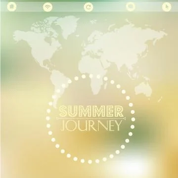 Vector watercolor map, web and mobile template 스톡 일러스트