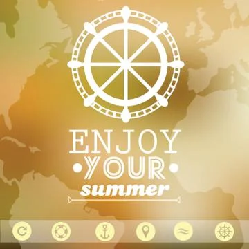 Vector watercolor map, web and mobile template イラスト素材