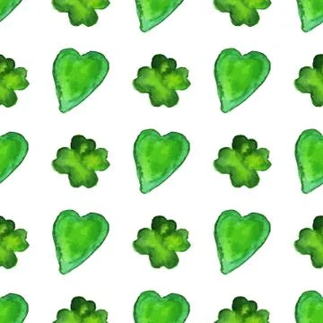 Vector watercolor seamless pattern. Stock Illustration