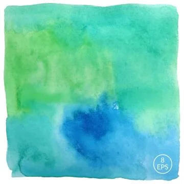 Vector watercolor square Stock Illustration