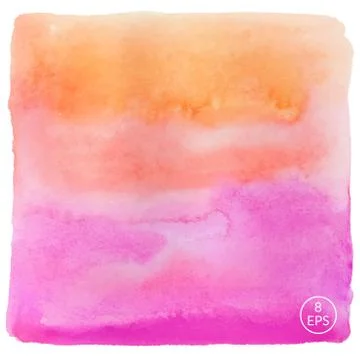 Vector watercolor square Stock Illustration