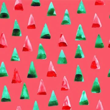 Vector watercolor triangles pattern. Geometry template. Bright pattern. Illustrazione stock