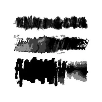 Vector Watercolor Vertical Hatch Brushes Set Stock Illustration