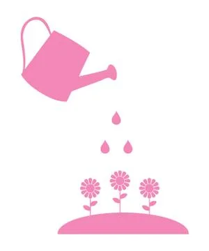 Vector Watering Can Illustrazione stock