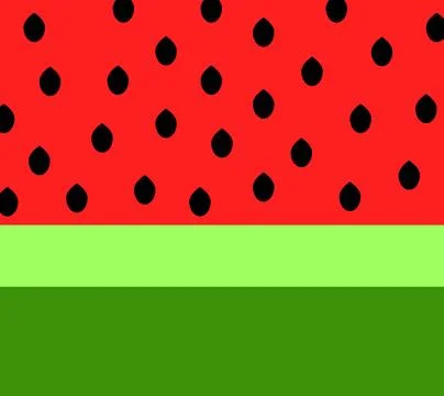 Vector watermelon background with black seed border pattern design 스톡 일러스트