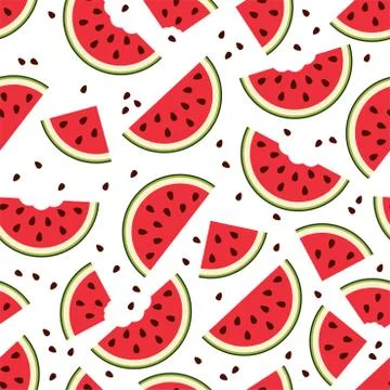 Vector watermelon seamless pattern Stock Illustration