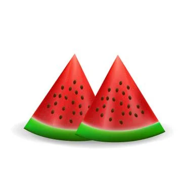Vector watermelon slice. Isolated Illustrazione stock