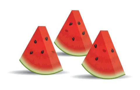 Vector watermelon slices Stock Illustration