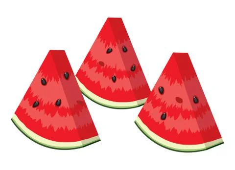 Vector watermelon slices Stock Illustration