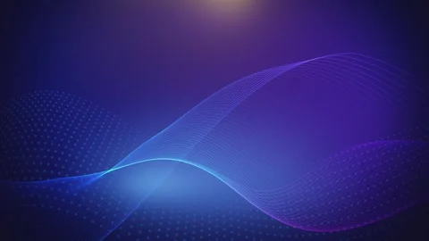 Vector wave blue background. Lines and dot halftone pattern on blue gradien.. Stock Footage 340534023
