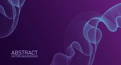 Vector wave lines flowing dynamic colorful for concept of technology, digital Stock Illustration