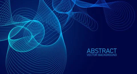 Vector wave lines flowing dynamic colorful for concept of technology, digital Stock Illustration