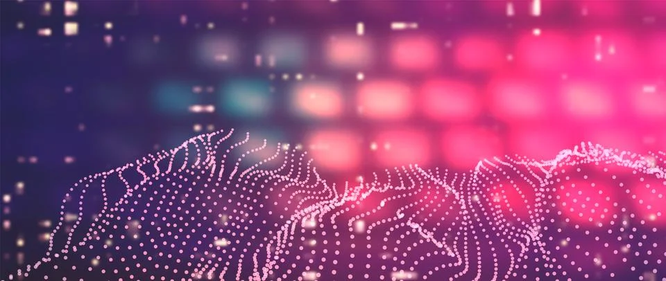 Vector wave lines flowing dynamic illustration. Concept of digital technology Stock Illustration