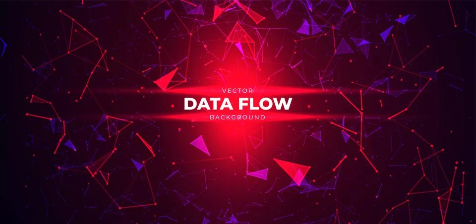 Vector wave lines flowing dynamic illustration. Concept of digital technology Stock Illustration