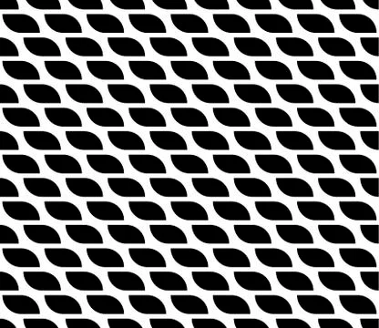 Vector wave shapes illustration of seamless black and white abstract pattern Stock Illustration