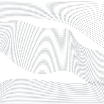 Vector wave. Unusual gradient transparent lines. Background for brochure. Grey Illustrazione stock