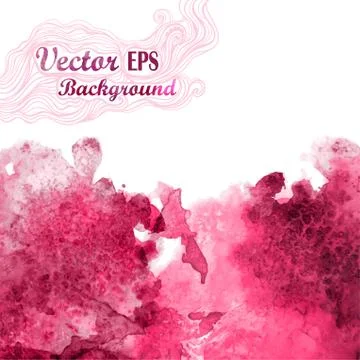 Vector wave in watercolor technique.grunge background.drop red abstract water Stock Illustration