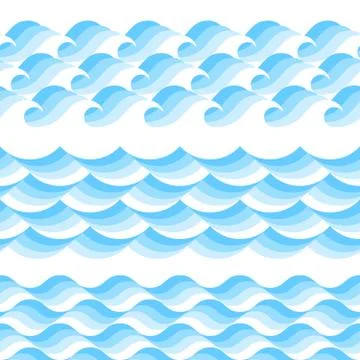 Vector waves patterns Stock Illustration