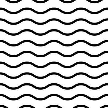 Vector waves seamless pattern Stock Illustration