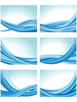 Vector waves set Stock Illustration