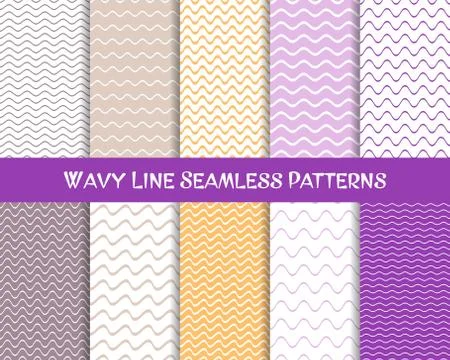 Vector-wavy-line-seamless-patterns-romantic-christmas-collection イラスト素材