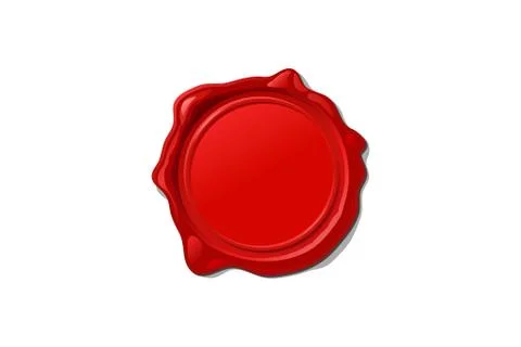 Vector wax seal stamp shape Stock Illustration