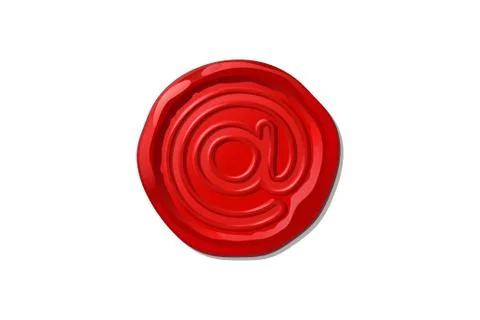 Vector wax seal stamp shape Stock Illustration