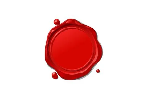 Vector wax seal stamp shape Stock Illustration