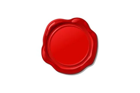 Vector wax seal stamp shape Stock Illustration