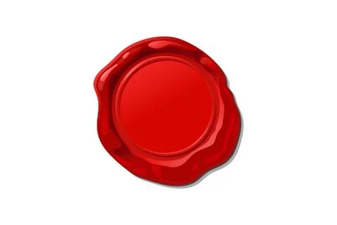 Vector wax seal stamp shape Stock Illustration