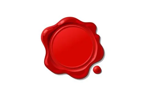 Vector wax seal stamp shape Stock Illustration