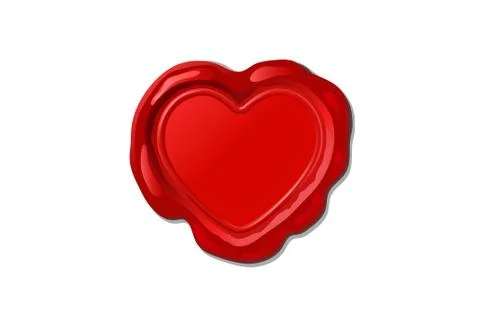 Vector wax seal stamp shape Stock Illustration
