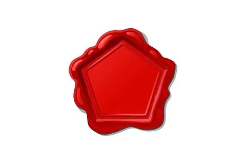 Vector wax seal stamp shape Stock Illustration