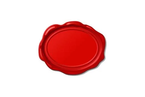 Vector wax seal stamp shape Stock Illustration
