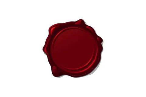 Vector wax seal stamp shape Stock Illustration