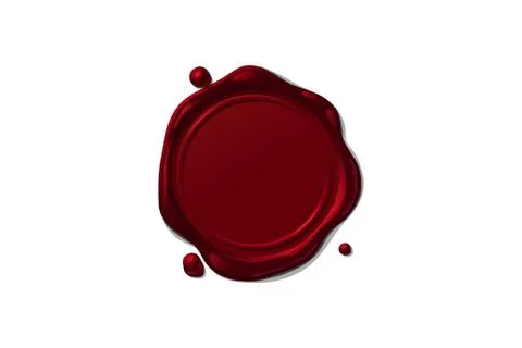 Vector wax seal stamp shape Stock Illustration