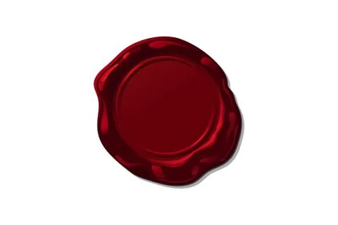Vector wax seal stamp shape Stock Illustration