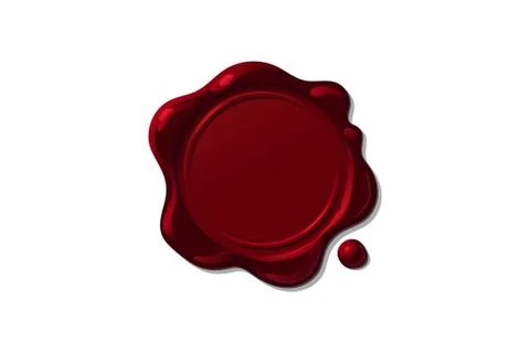 Vector wax seal stamp shape Illustrazione stock